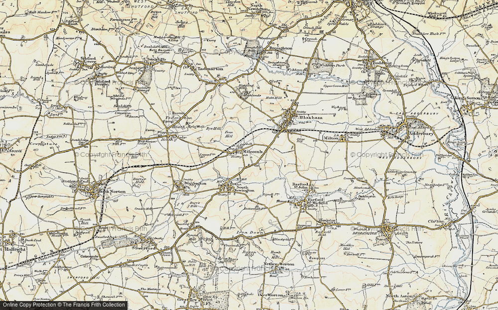 Old Map of Milcombe, 1898-1901 in 1898-1901