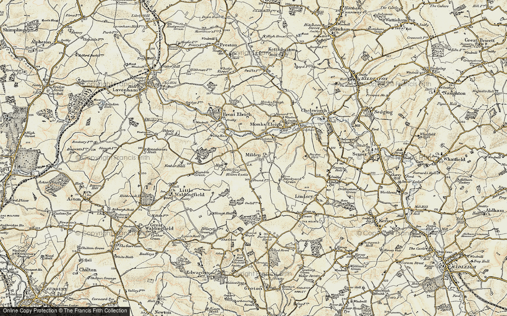 Old Map of Milden, 1899-1901 in 1899-1901