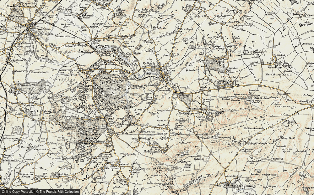 Old Map of Mile Elm, 1899 in 1899