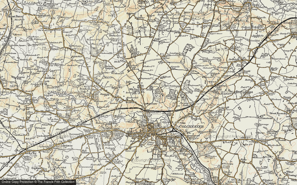 Old Map of Mile End, 1898-1899 in 1898-1899