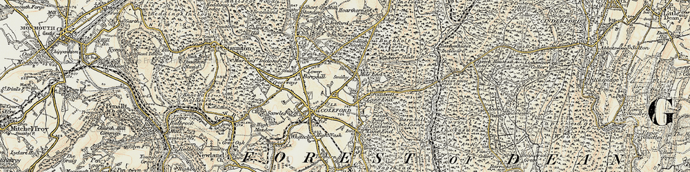 Old map of Mile End in 1899-1900