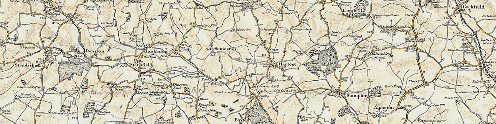 Old map of Mile End in 1899-1901