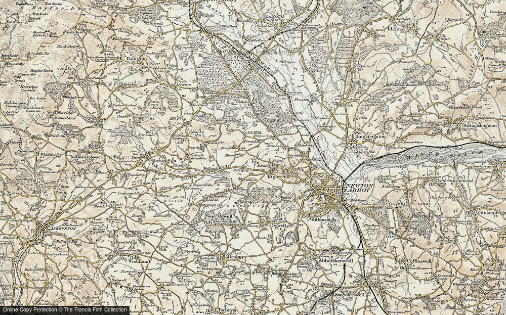 Old Map of Historic Map covering Broadridge Wood in 1899