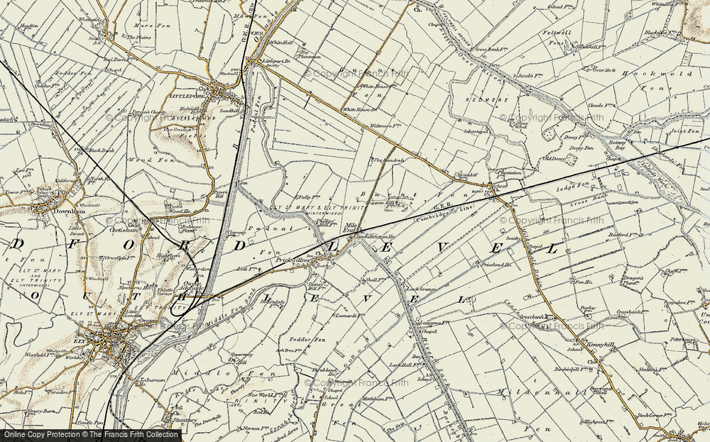 Old Map of Mile End, 1901 in 1901