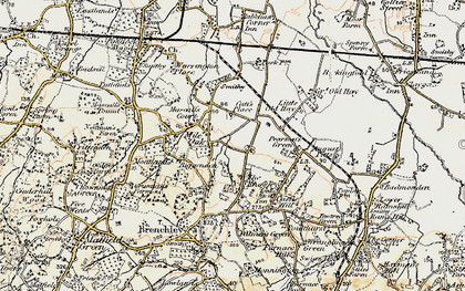 Old map of Mile Oak in 1897-1898