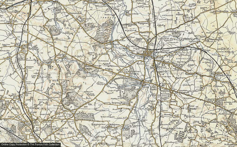 Old Map of Historic Map covering Bodnets, The in 1901-1902