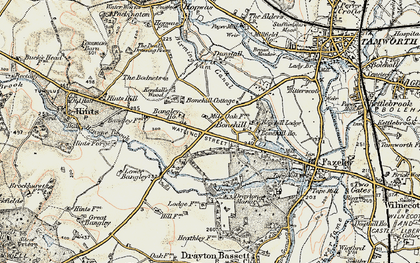 Old map of Mile Oak in 1901-1902