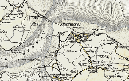 Old map of Mile Town in 1897-1898