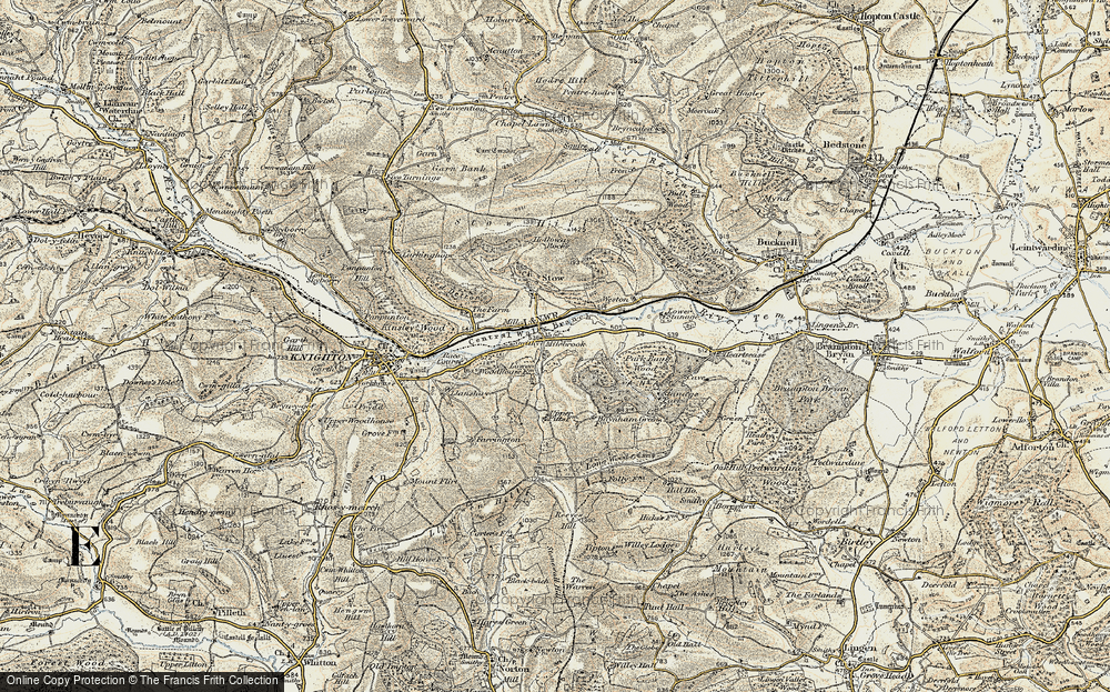 Old Map of Milebrook, 1901-1903 in 1901-1903