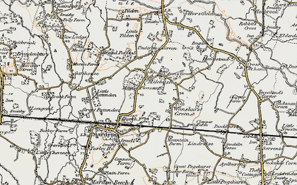 Old map of Milebush in 1897-1898