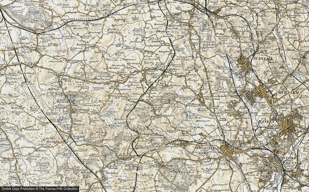 Old Map of Miles Green, 1902 in 1902