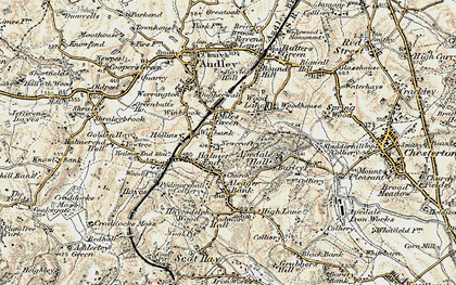 Old map of Miles Green in 1902