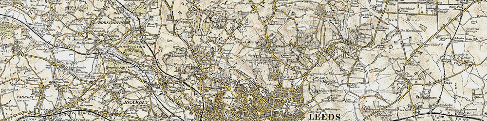 Old map of Miles Hill in 1903-1904