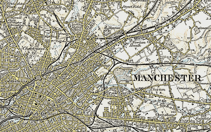 Old map of Miles Platting in 1903
