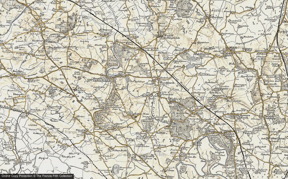 Old Map of Historic Map covering Broadlands, The in 1902