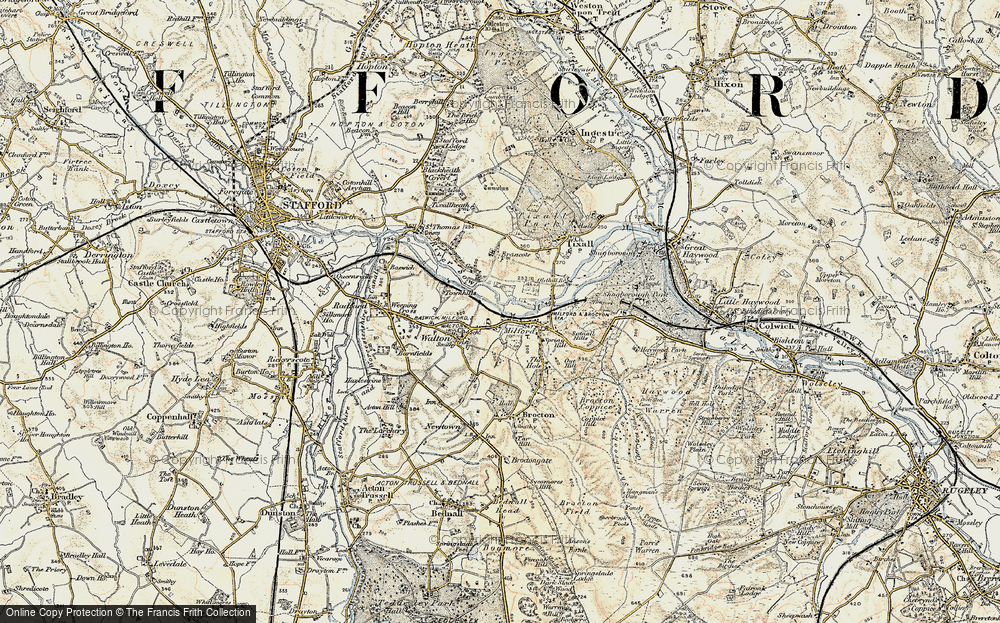 Old Map of Historic Map covering Broc Hill in 1902