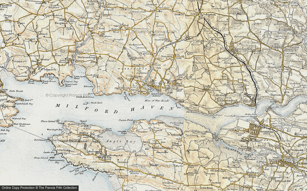 Old Map of Milford Haven, 1901-1912 in 1901-1912
