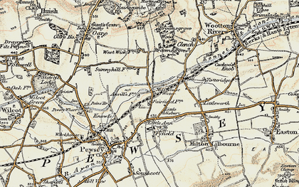 Old map of Milkhouse Water in 1897-1899