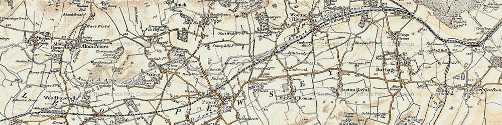 Old map of Milkhouse Water in 1897-1899
