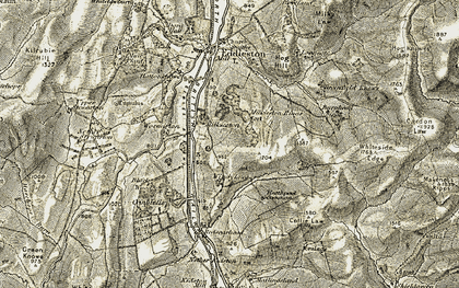 Old map of Milkieston in 1903-1904