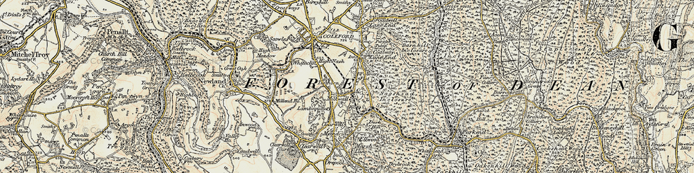 Old map of Milkwall in 1899-1900