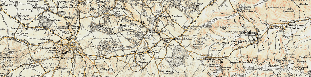 Old map of Milkwell in 1897-1909