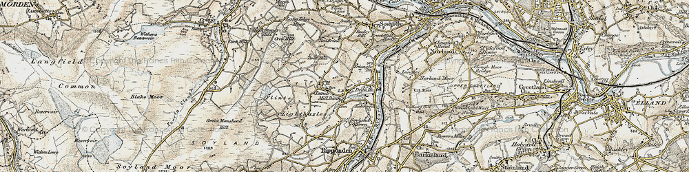 Old map of Mill Bank in 1903
