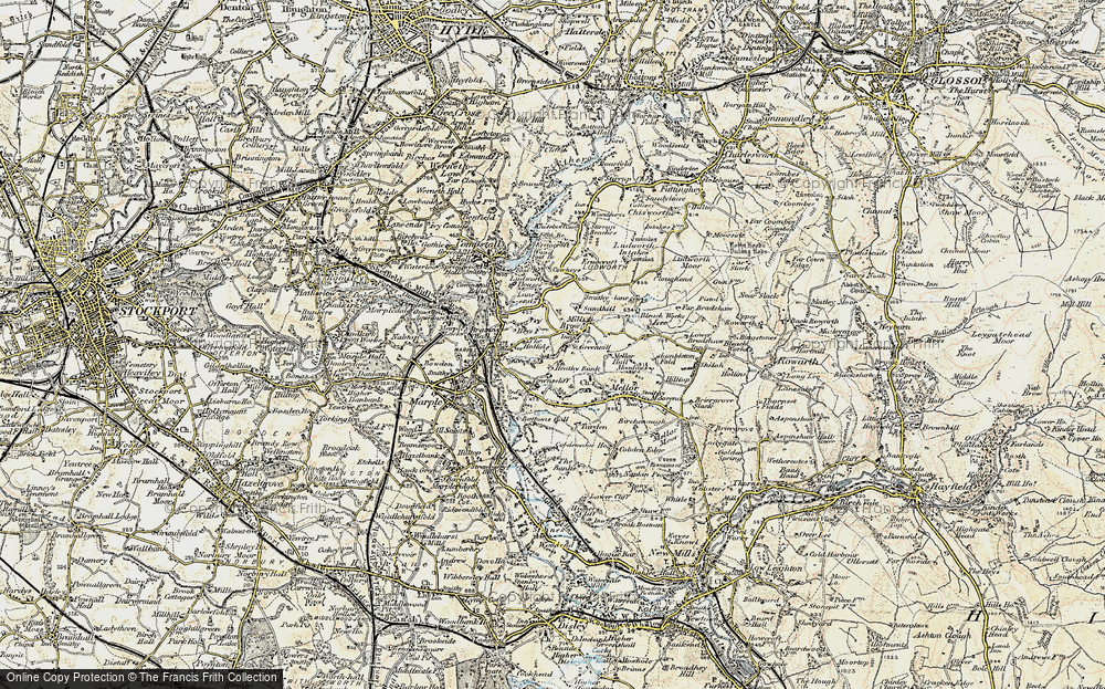 Old Map of Mill Brow, 1903 in 1903