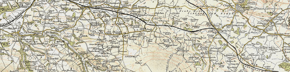 Old map of Lanshaw in 1903-1904