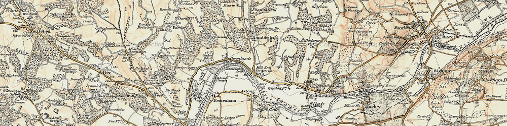 Old map of Mill End in 1897-1909