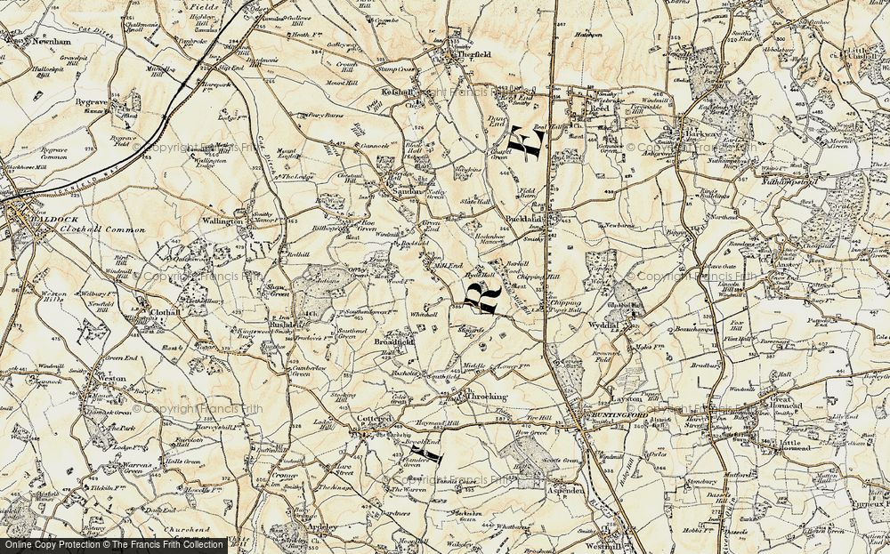 Old Map of Mill End, 1898-1899 in 1898-1899