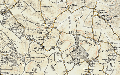 Old map of Mill End in 1899-1901