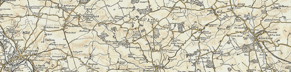 Old map of Mill Green in 1898-1901