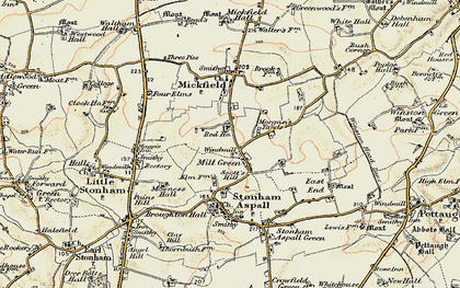 Old map of Mill Green in 1898-1901