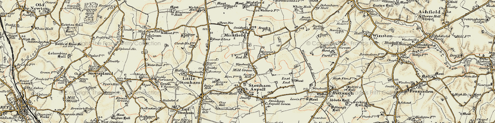 Old map of Mill Green in 1898-1901