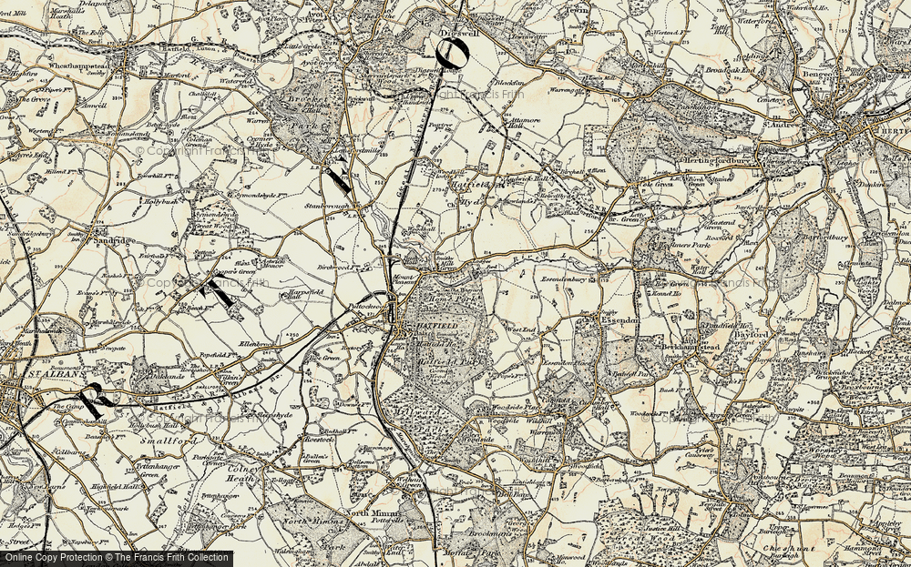 Old Map of Mill Green, 1898 in 1898