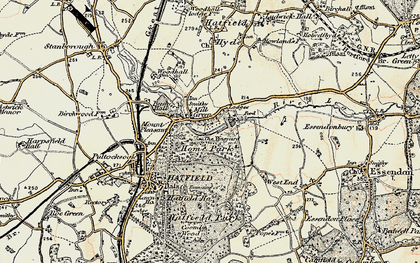 Old map of Mill Green in 1898