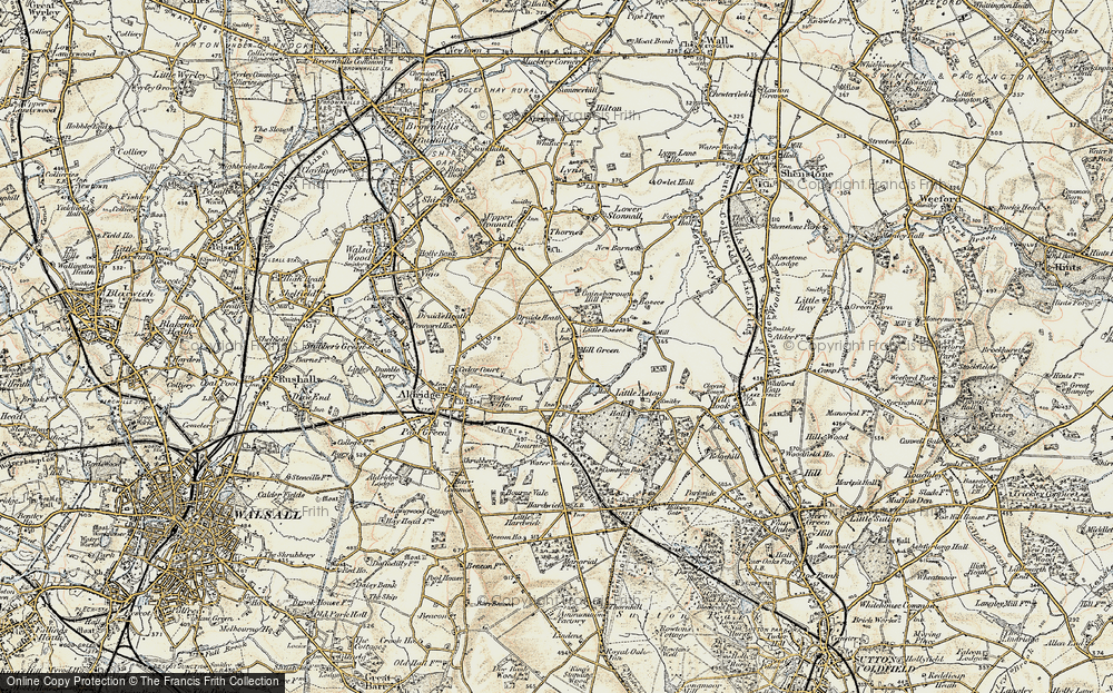 Old Map of Mill Green, 1902 in 1902