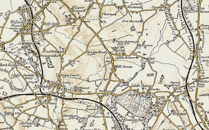 Old map of Mill Green in 1902