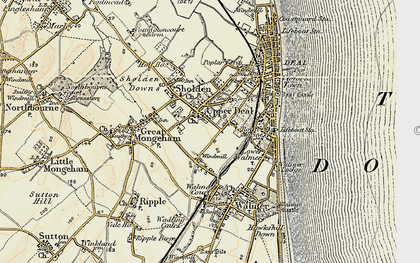 Old map of Mill Hill in 1898-1899