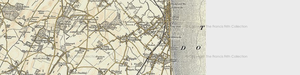 Old map of Mill Hill in 1898-1899