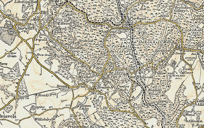 Old map of Mill Hill in 1899-1900