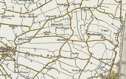 Old map of Mill Hill in 1901-1903