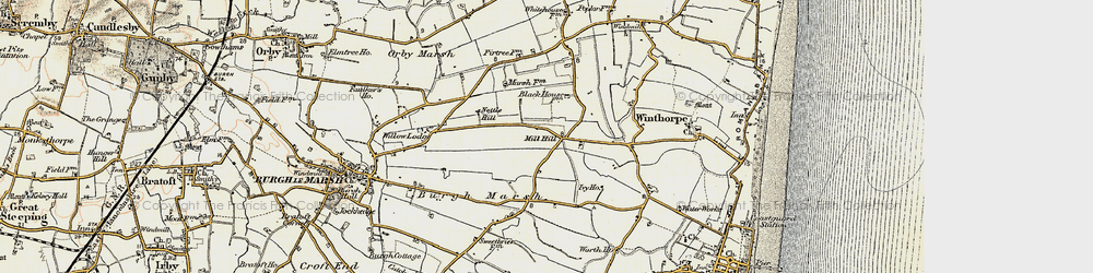 Old map of Mill Hill in 1901-1903