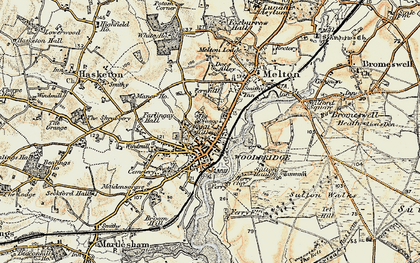 Old map of Little Sutton Hoo in 1898-1901
