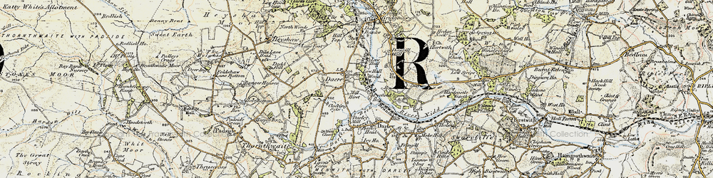 Old map of Mill Hirst in 1903-1904