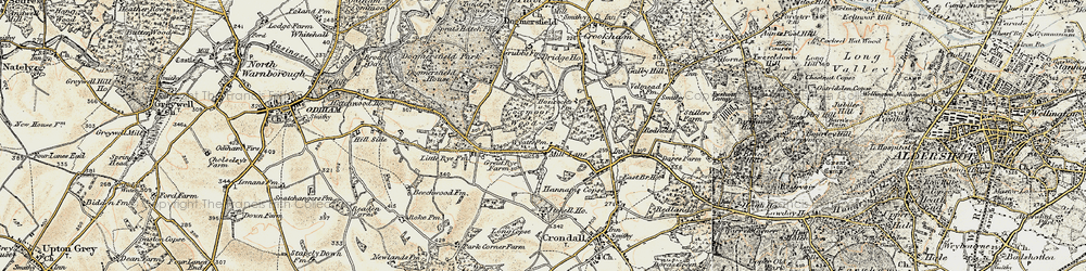 Old map of Mill Lane in 1898-1909