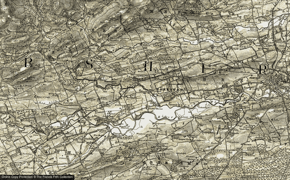 Old Map of Mill of Marcus, 1907-1908 in 1907-1908