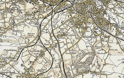 Old map of Mill Shaw in 1903