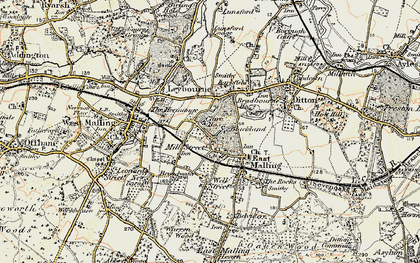 Old map of Mill Street in 1897-1898